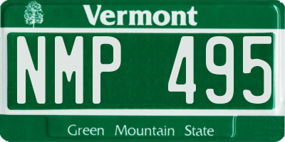 VT license plate NMP495