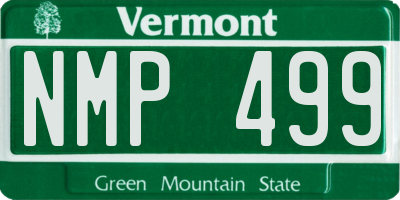 VT license plate NMP499