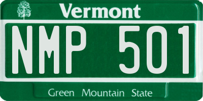 VT license plate NMP501
