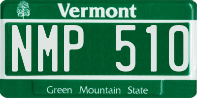 VT license plate NMP510