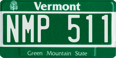 VT license plate NMP511