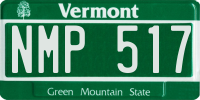 VT license plate NMP517
