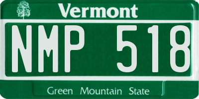 VT license plate NMP518