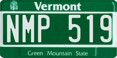 VT license plate NMP519
