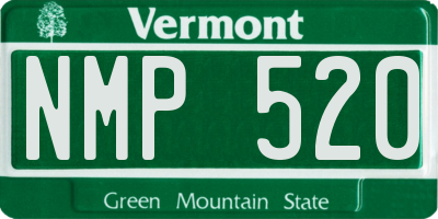 VT license plate NMP520