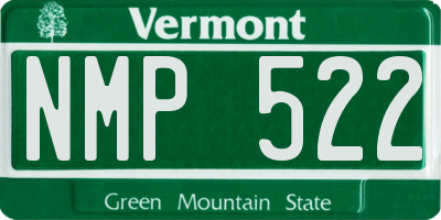 VT license plate NMP522