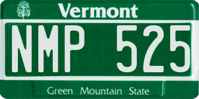 VT license plate NMP525