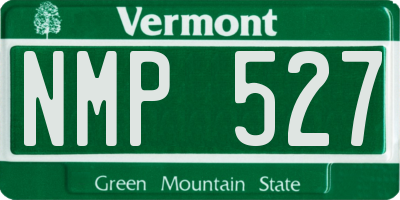 VT license plate NMP527