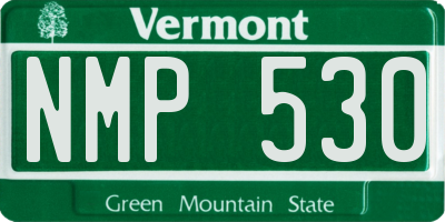 VT license plate NMP530