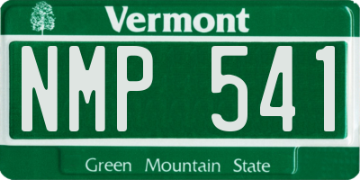 VT license plate NMP541