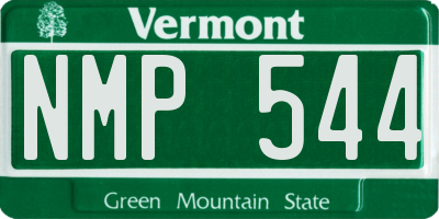 VT license plate NMP544