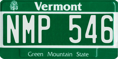 VT license plate NMP546