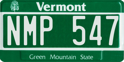VT license plate NMP547
