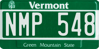 VT license plate NMP548