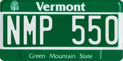 VT license plate NMP550