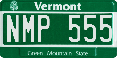 VT license plate NMP555