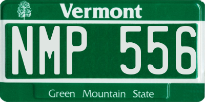 VT license plate NMP556