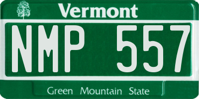 VT license plate NMP557