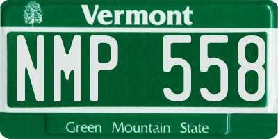 VT license plate NMP558