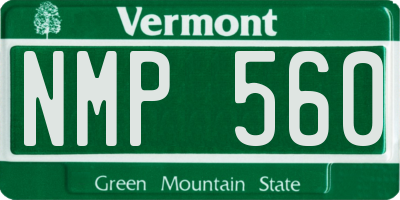 VT license plate NMP560