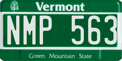 VT license plate NMP563