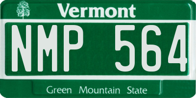VT license plate NMP564