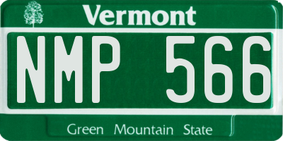 VT license plate NMP566
