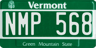 VT license plate NMP568
