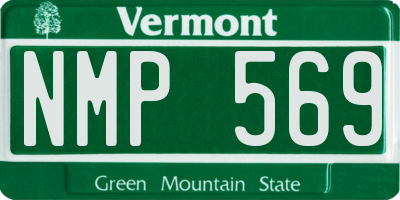 VT license plate NMP569