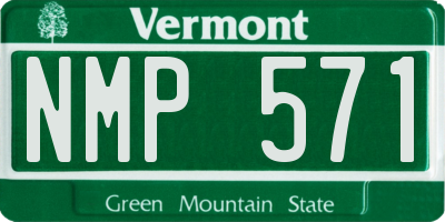 VT license plate NMP571
