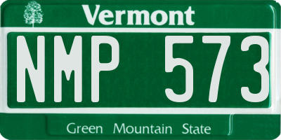 VT license plate NMP573