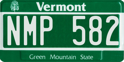 VT license plate NMP582