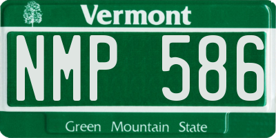 VT license plate NMP586