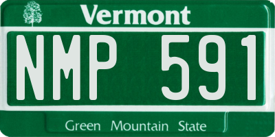 VT license plate NMP591