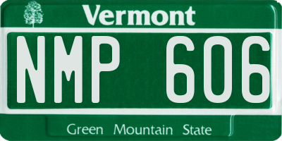 VT license plate NMP606