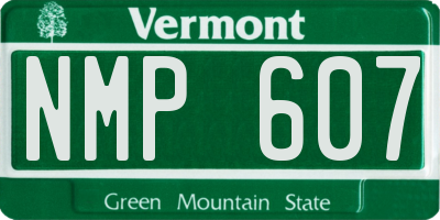 VT license plate NMP607