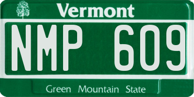 VT license plate NMP609