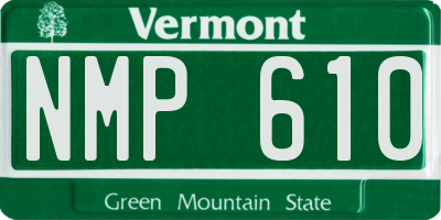 VT license plate NMP610