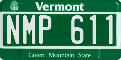 VT license plate NMP611