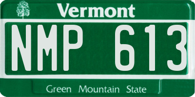 VT license plate NMP613