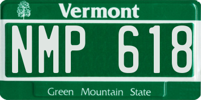 VT license plate NMP618