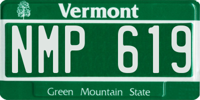 VT license plate NMP619