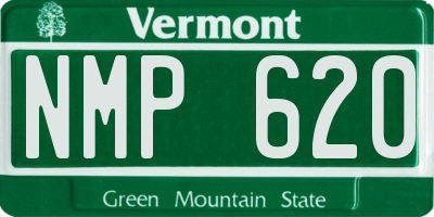 VT license plate NMP620