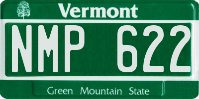 VT license plate NMP622