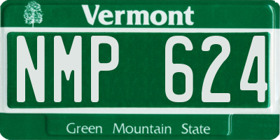 VT license plate NMP624