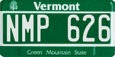 VT license plate NMP626