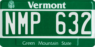 VT license plate NMP632