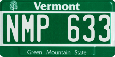 VT license plate NMP633