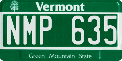 VT license plate NMP635