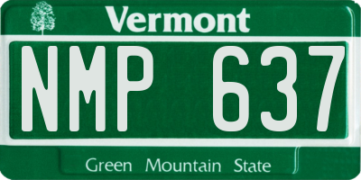 VT license plate NMP637